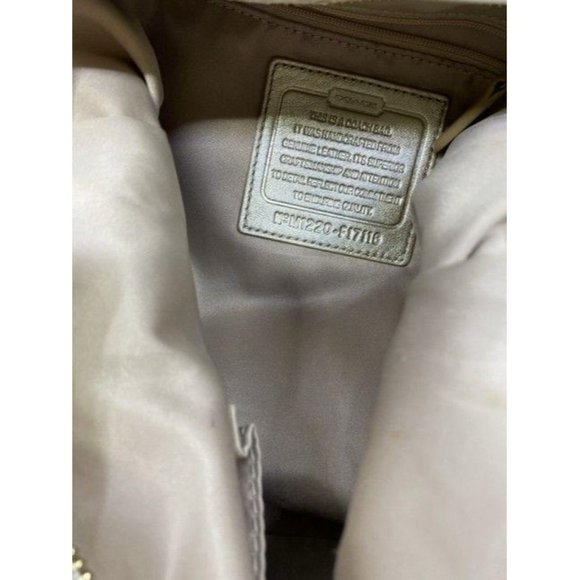 coach white gold leather cross body bag - Picture 8 of 9